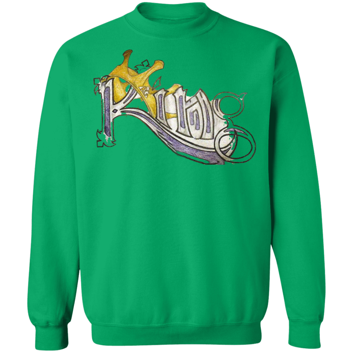 King Crewneck Pullover Sweatshirt by Amagiri Young