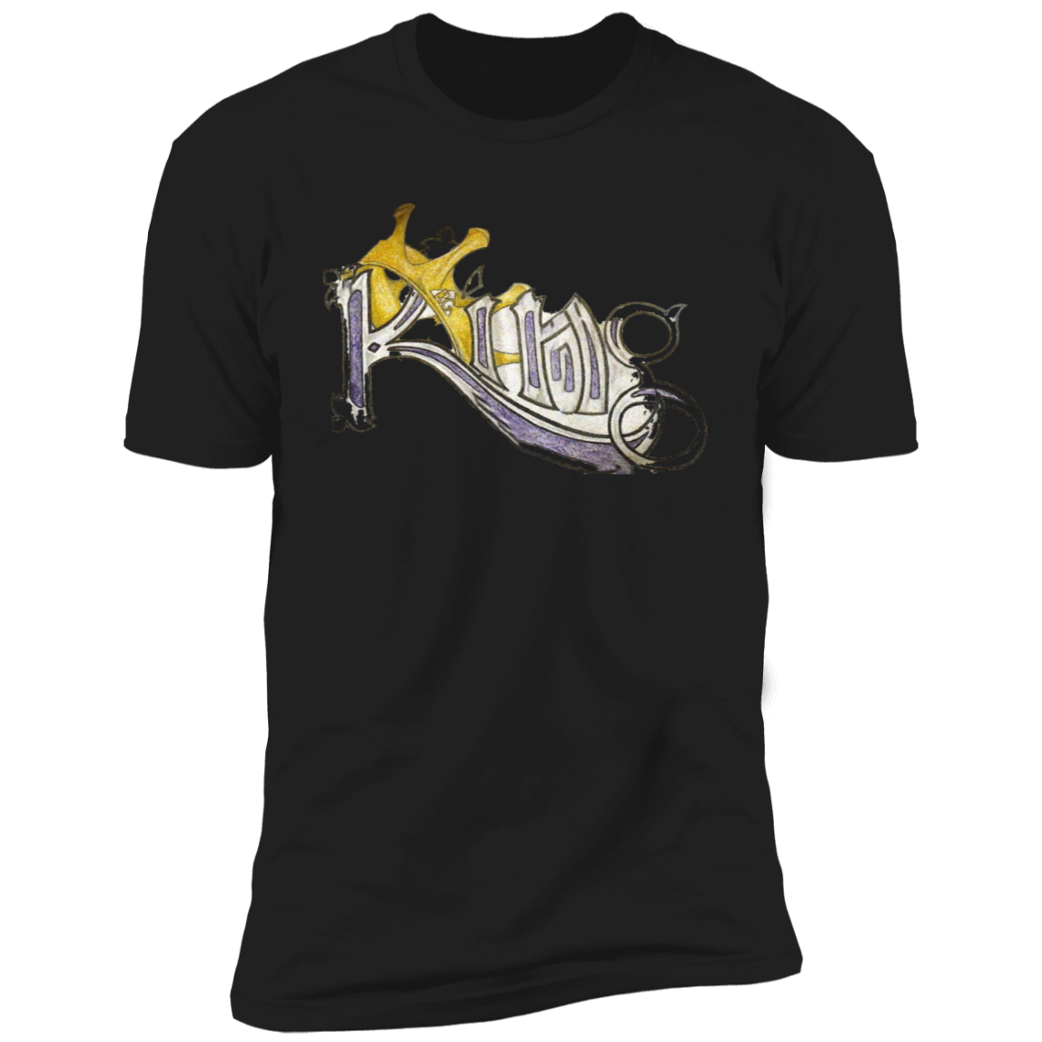 King Premium Short Sleeve T-Shirt by Amagiri Young